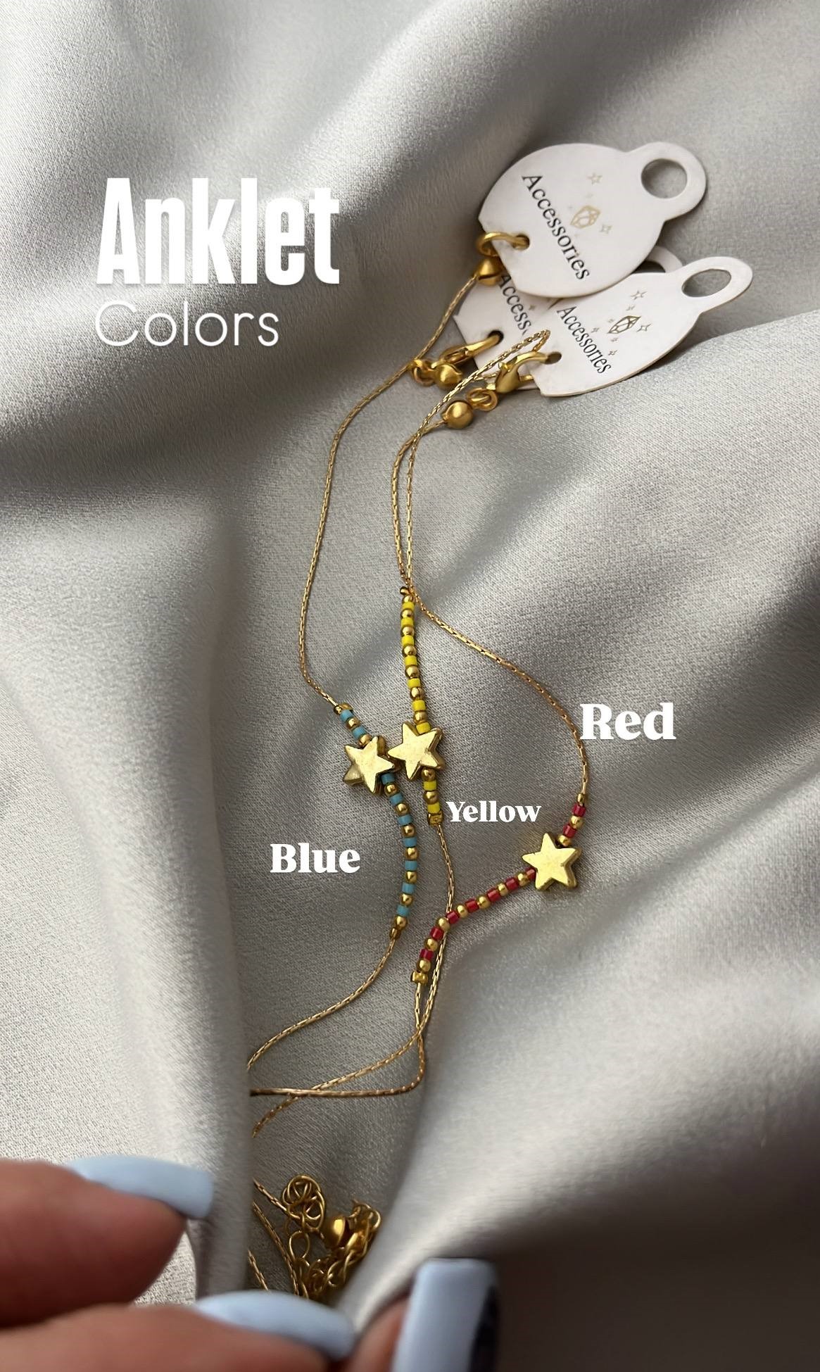 پابند ستاره و منجوق برند accessories